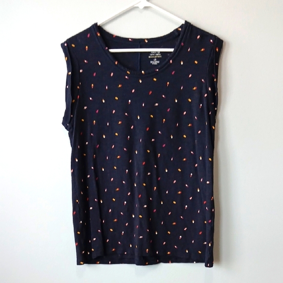 Banana Republic Blue Ice Cream Print Sleeveless Top Women's Large - Picture 1 of 5